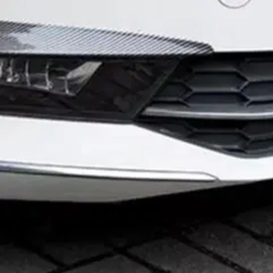 2PCS Front Bumper Splitter Wind Fog Lamp Frame Cover Trim For Skoda Superb MK3 2015 2016 2017 2018  ABS Piano Black Carbon F