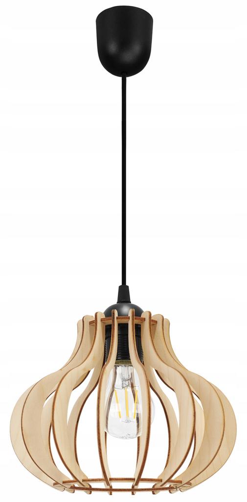 Hanging Lamp, Ceiling Chandelier, Wooden, Led Lampshade