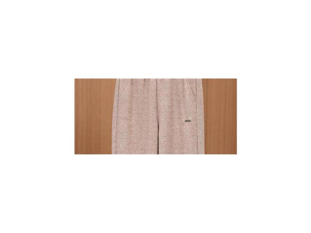 Fashionable High Waist Fleece-Lined Knit Pants - Autumn Winter Casual Chic