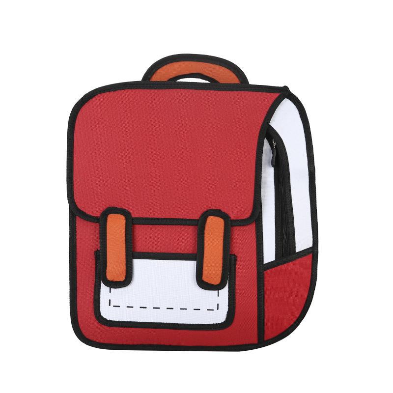 Y2K Cute 2D Drawing Cartoon Bag Anime Backpack 3D Comic Student Schoolbag Kawaii Teenage Daypack Funny Kids Travel Bag Mochila
