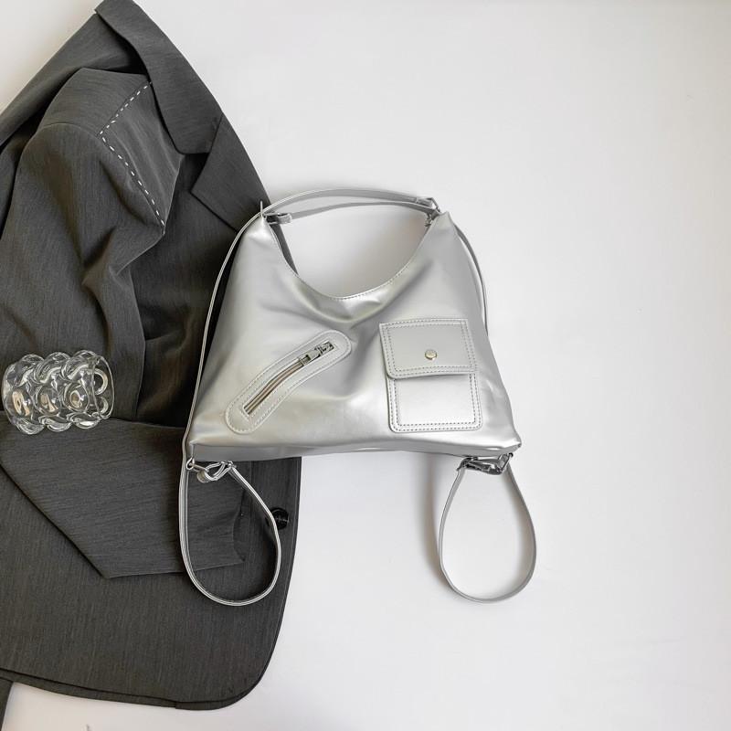 Stylish Pu Leather Tote Bag For Women 2024 Trendy Commuter Shoulder Bag