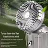 Portable Solar-Powered Camping Fan Light with Pull Switch, Lithium and Dry Battery Compatible
