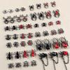 10PCS 3D Gothic Alloy Nail Art Rhinestone Spider Web Charms Jewelry Accessories For Halloween Nails Decoration Design Supplies