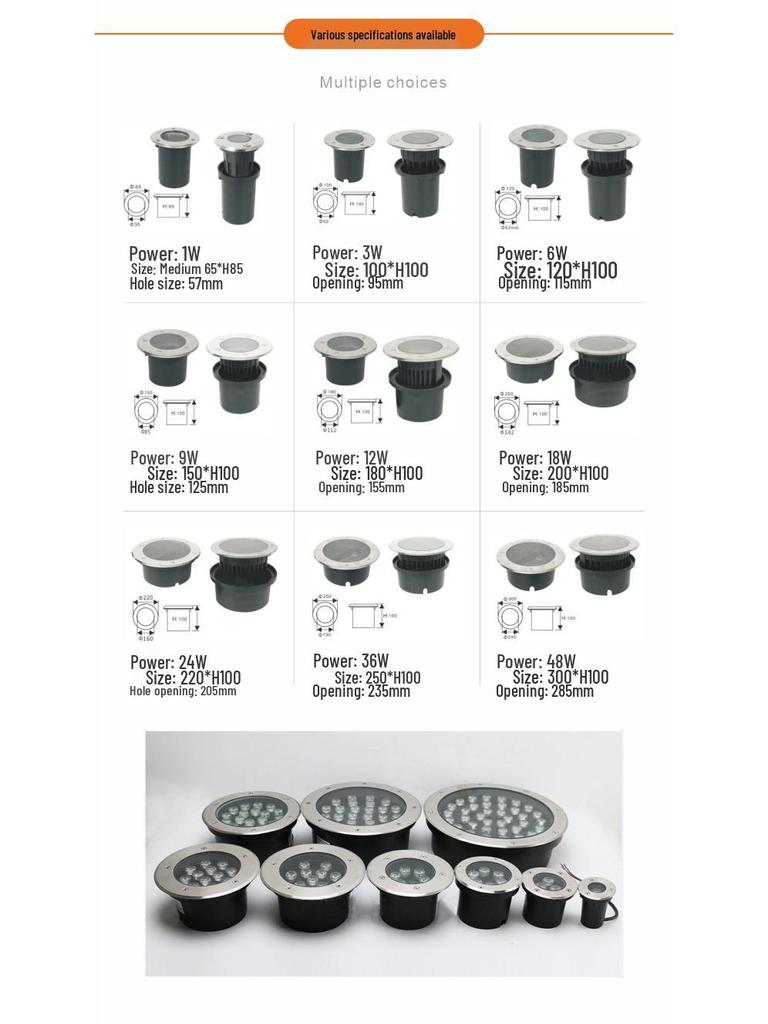 LED Stainless Steel Outdoor Waterproof Recessed Spotlight