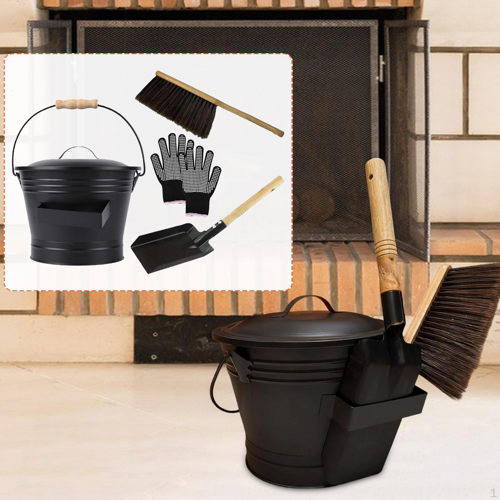 

Fireplace Ash Cleaning Tool Set Accessories Sturdy Premium Easy to Use Practical Multifunctional