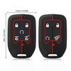 Silikon-Autoschlüsselabdeckung, Schlüsselanhänger für Chevrolet Suburban Silverado GMC Terrain Yukon Tahoe Sierra Smart Autozubehör Schlüsselanhänger