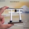 Kyoto Sand Table: Genshin Impact Style Ornament with Torii Bonsai.