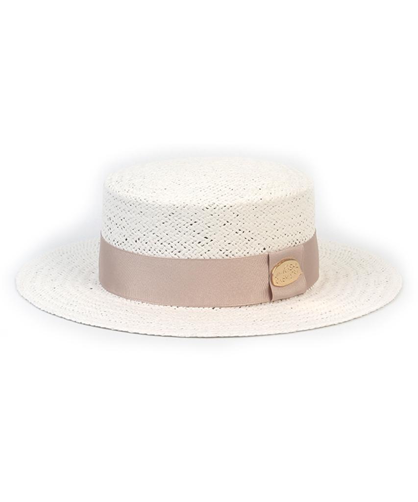 White Ivory Line Panama Hat