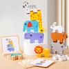 Montessori Educational Building Blocks Toys Kids Cognitive Early Learning Balance Stacking Block Game Wooden Forest Animals Set