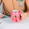Lustige rosa Krake Keramik-Kaffeetasse mit Tentakelgriff Handgefertigte Neuheit 3D Porzellan-Kaffeetassen Personalisierte Geschenke 450ml