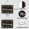 2 Pack Welcome Signs for Front Door - Durable Metal Welcome Sign for Wall Decor, Hanging Welcome Door Signs with Rope - Weatherproof and Easy To Tall