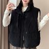 Fashion Winter Sleeveless Vest Woman Warm Outerwears Casual Thick Women's Jackets