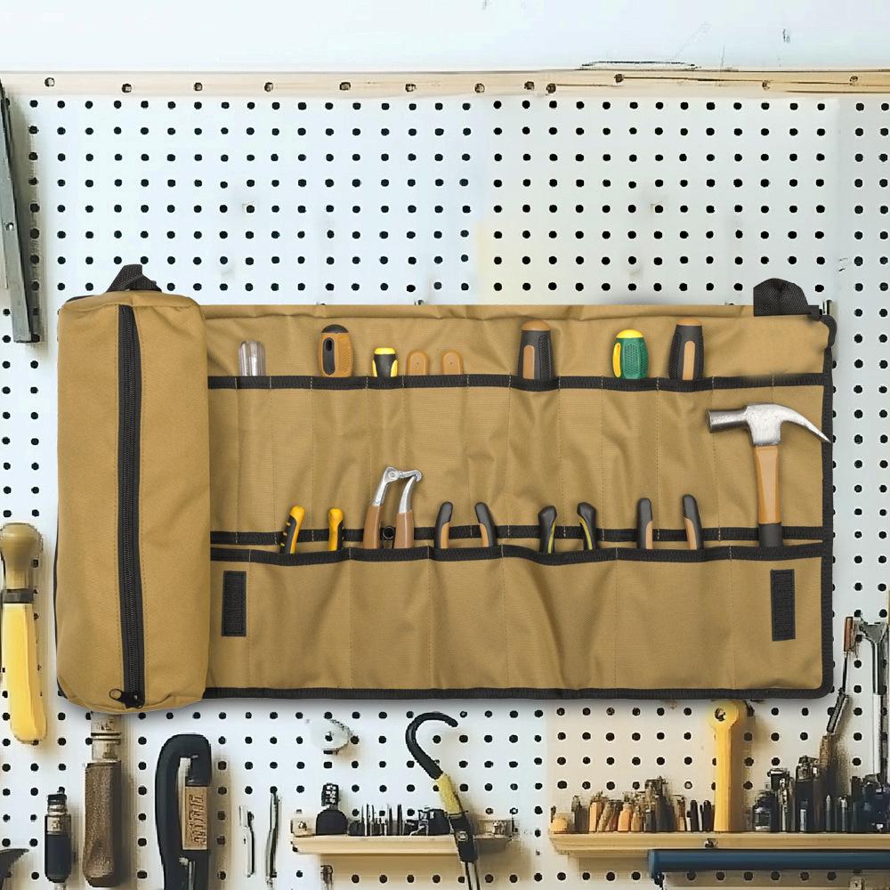 Werkzeugsatz, verdickt und verschleißfest, wasserdicht, Aufbewahrungstasche, Hängewerkzeugtasche, Hängewickeltasche, Rolltasche