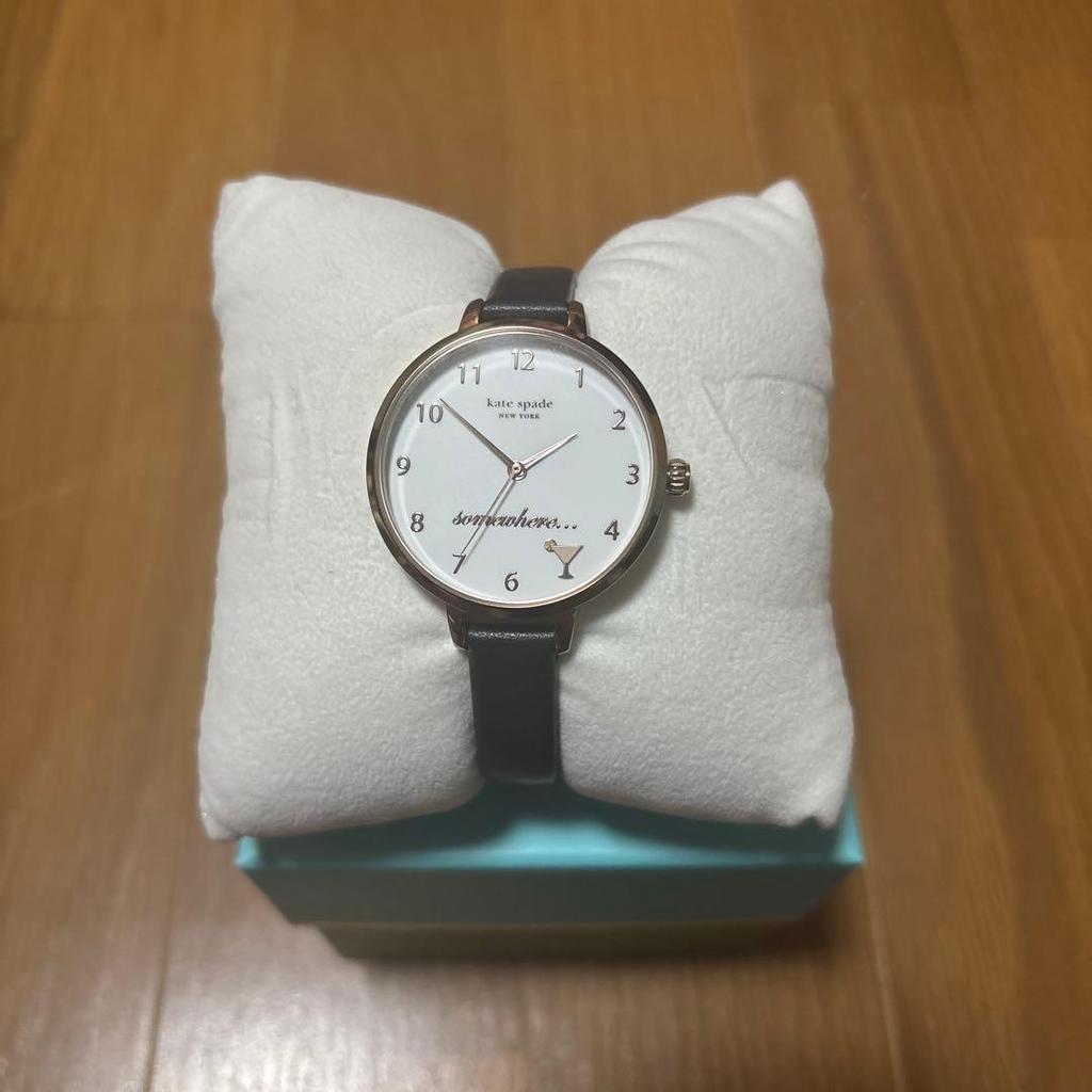 Used kate spade watch (quartz) white/navy with box