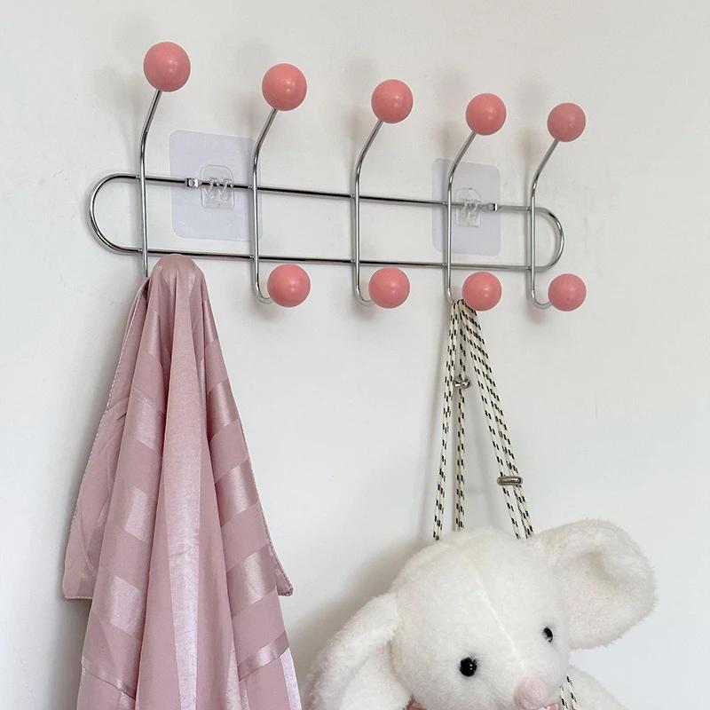Key Storage Hook Multi-functional Hook Coat Living Room Bedroom Storage Hooks Wall Non-marking Decoration Accessories