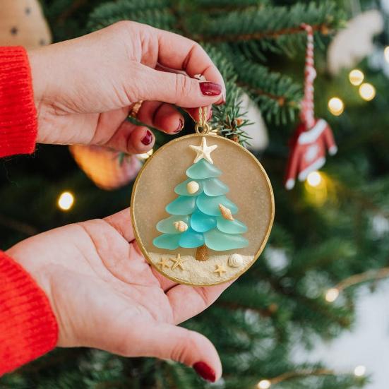 Christmas Tree Ornaments Double-Sided Acrylic Hanging Decor for Xmas Tree Home Party Gift Tags Holiday Festive Decorations