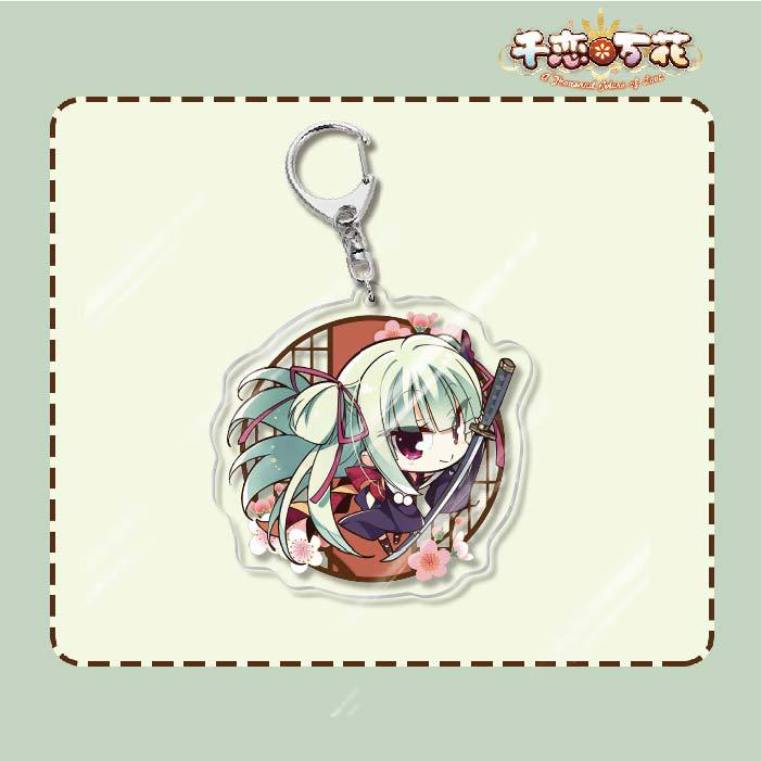 Game Senren Banka Anime Peripheral Acrylic KeyChain Murasame Tomotake Yoshino Keyring Pendant Decorative Accessories Gift 6cm
