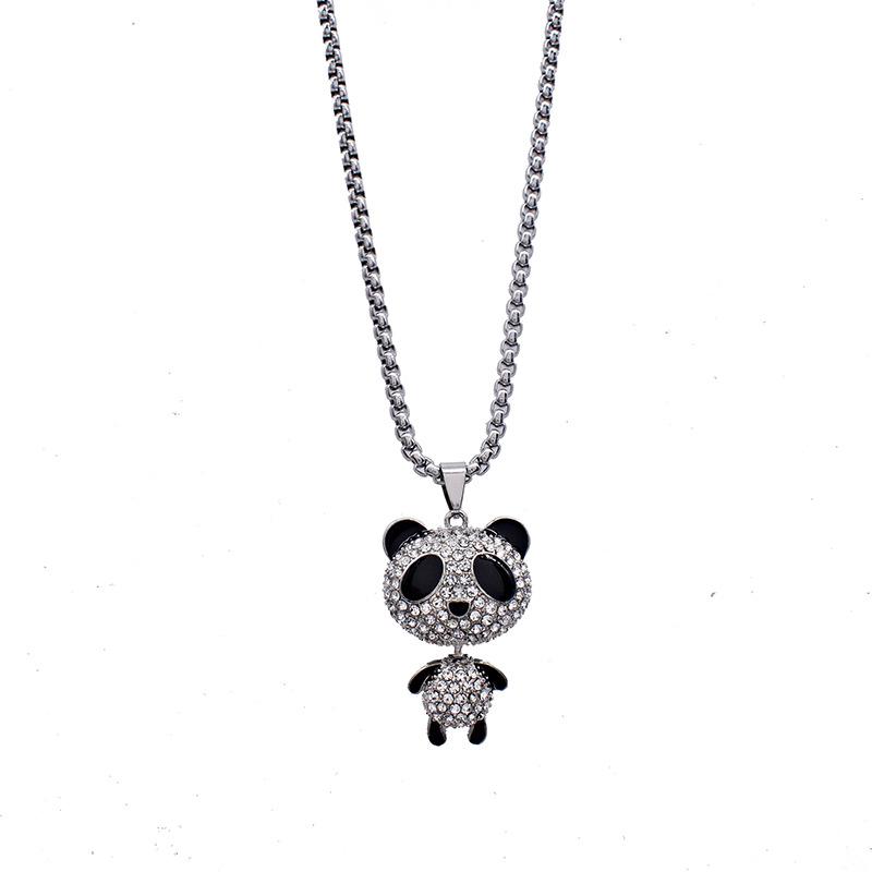 Necklace Cute Baby Panda Pendant for Boys, Hip-hop Children's Pendant, Couple's Accessory