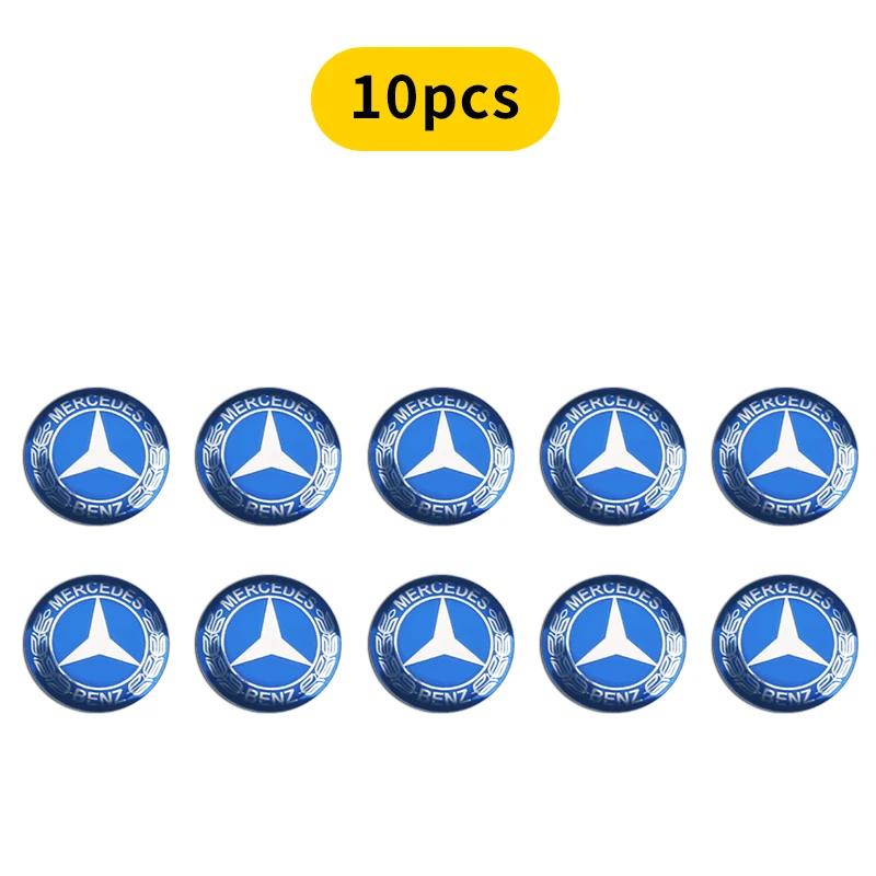 5/10 Sztuk 14mm Naklejki z Emblematem Kluczyka Samochodowego Naklejki z Logo Kluczyka Sterowania Auto Dla Mercedes Benz AMG W203 W206 W220 W205 W211 W212 W201 W210