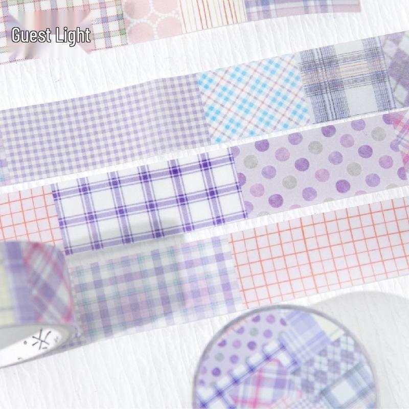 Twilight Striped Cloud Series Retro Washi Tape - Plaid Journal DIY Decorative Stickers