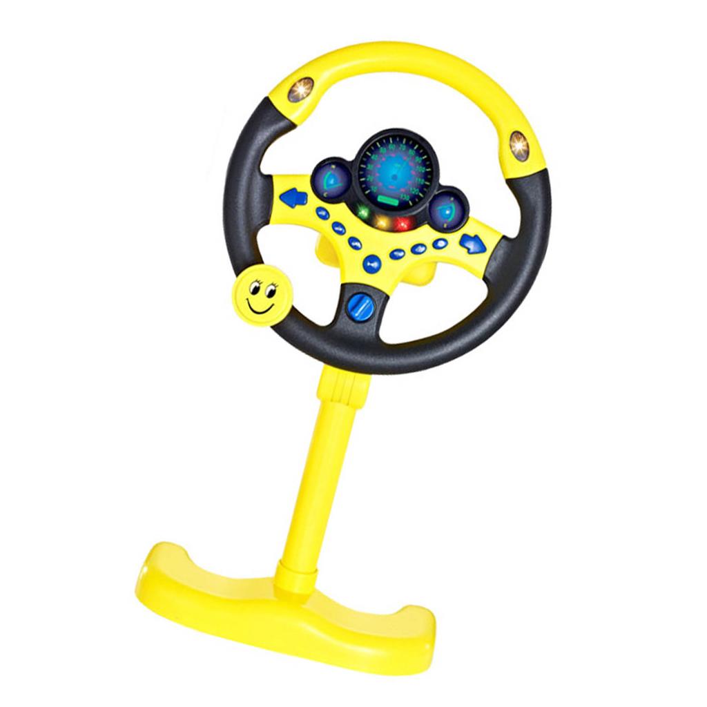 Children Steering Wheel Toy Simulation Driving Car Education Toy 360 Degree Rotating Detachable for Ages 3 Up Toddlers