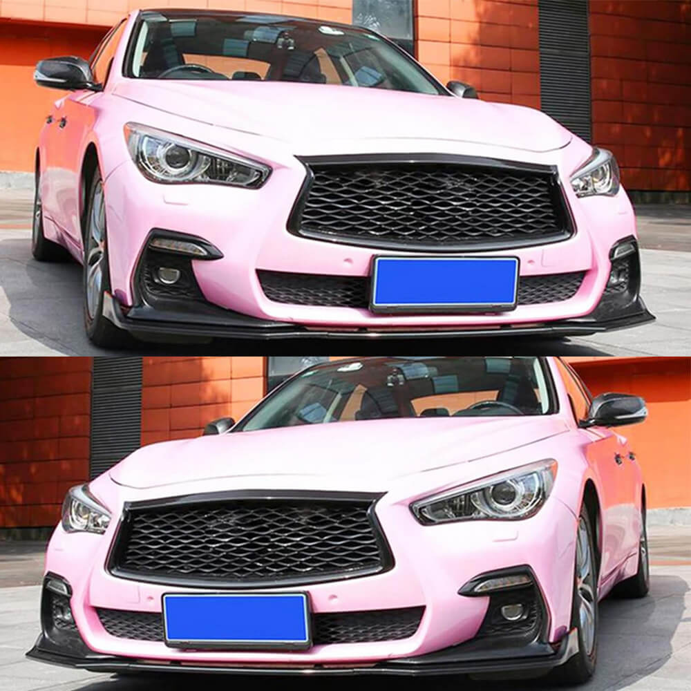 Накладка на передний бампер Lip V1 (для Q50 Sport 2018-2022, Карбон) для Infiniti Q50/Q60