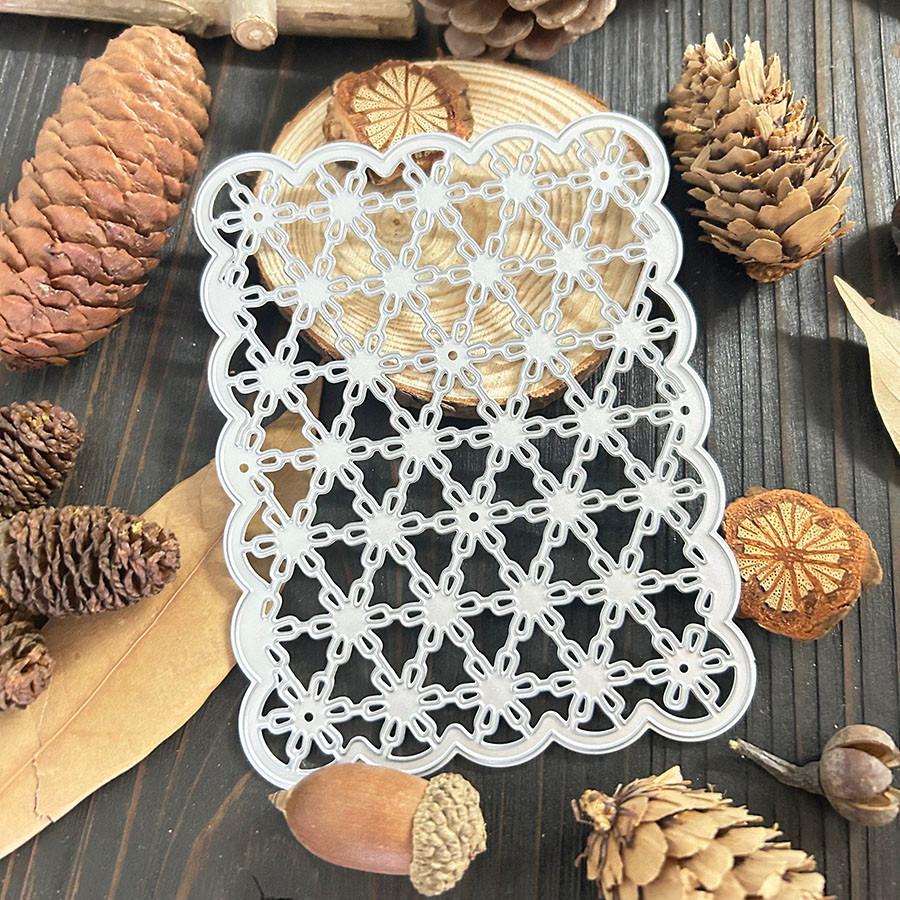 1 Stück Blume Aushöhlen Hintergrund Metall Stanzschablonen Schablone für DIY Scrapbooking Fotoalbum Prägepapier Karten Basteln Stanzteile