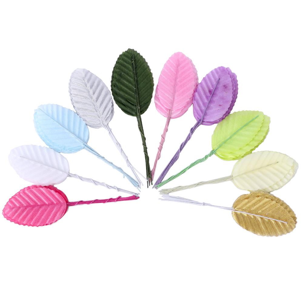 

Шелк 30 шт. подарок DIY ремесло украшение дома искусственный цветок нейлоновые листья Скрапбукинг в форме листа