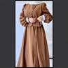 2025 Cross-border European and American Autumn New Cardigan with Elegant Buttons Tie Waist-Cinching Jacket One-Step Skirt for Women