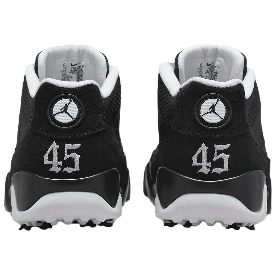Air Jordan 9 Low Golf Barons Men Sneakers Black White Metallic-Red-Bronze FN6930-001
