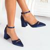 Scarpe Eleganti da Donna Tacco Grosso Punta Acuta Stile Retrò Scarpe Basse Taglia Grande Scarpe Singole