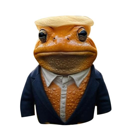 

Frog Garden Statue Whimsical Yard Yellow Frog Sculpture for Indoor Outdoor Patio Garden Flower Pot Lawn Decoration 1pc