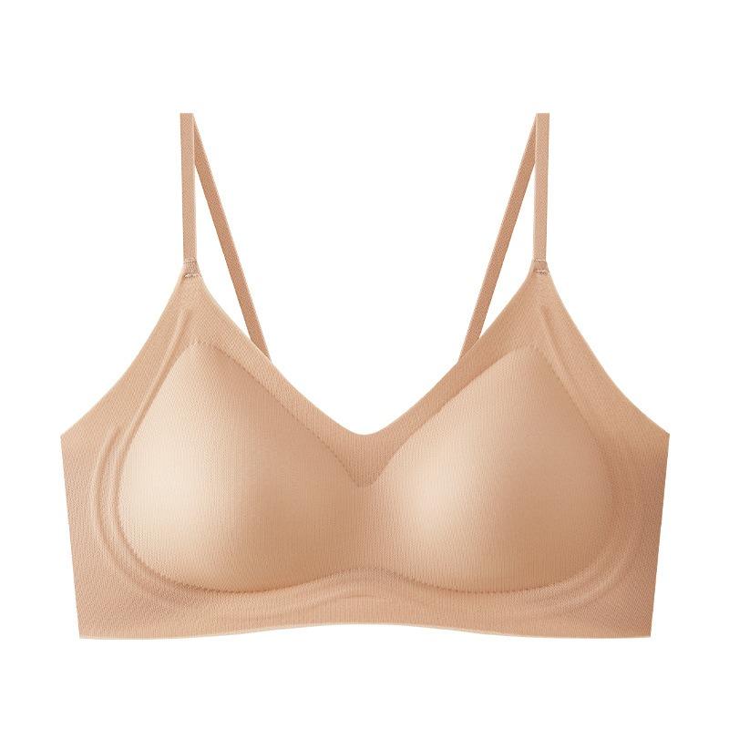 Women Summer Thin Gather Wireless Seamless Soft Support Comfort Bra