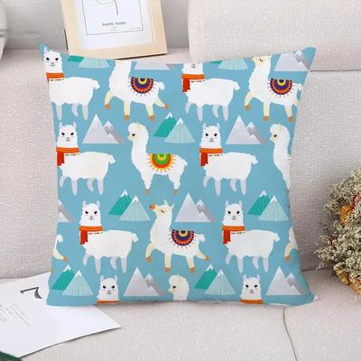 Alpaca Cojines de Sofá Fundas para Cojín Decorativo Cojines de Sofá Funda de Cojín x Ropa de Cama Tamaño Twin Felpa Corta Cama
