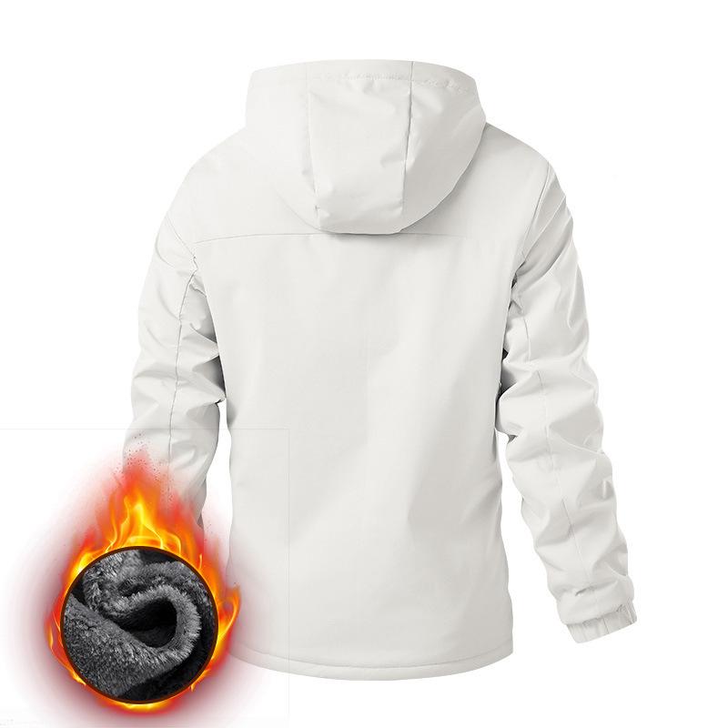 Men's Fleece-Lined Hooded Casual Jacket - 2025 Autumn/Winter Collection