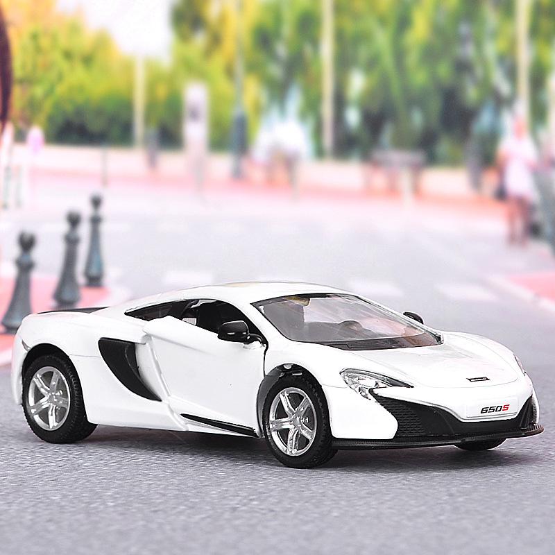 1:36 RMZ City McLaren P650S Alloy Car Model Return Door Metal Sports Car Model Cake Ornament