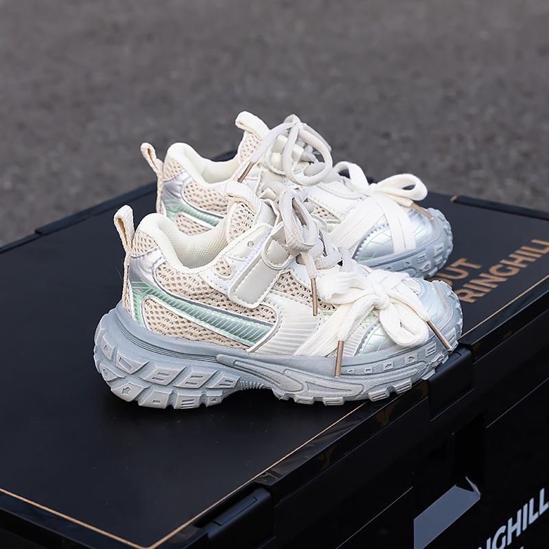 

Детские модные кроссовки 2025 весна и осень новые девочки сетчатые дышащие папины кроссовки мальчики мягкая подошва нескользящие кроссовки для бега 31