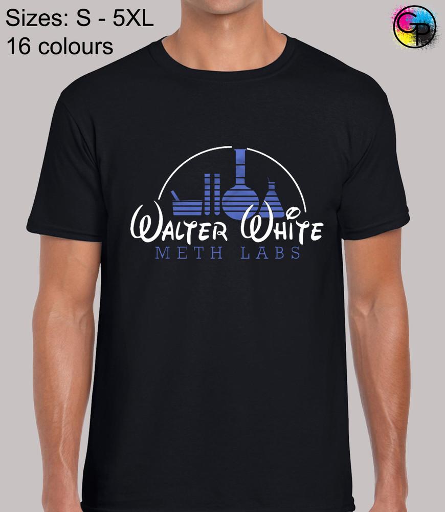 

Walter White Meths Labs Drug Lord TV Show Breaking Bad T-Shirt Top for Men 2XL