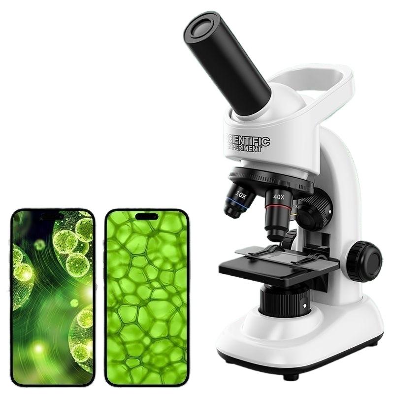 

Дитячий мікроскоп, Набір для дитячих наукових експериментів, HD видимі бактерії, Іграшки для хлопчиків та дівчаток білий