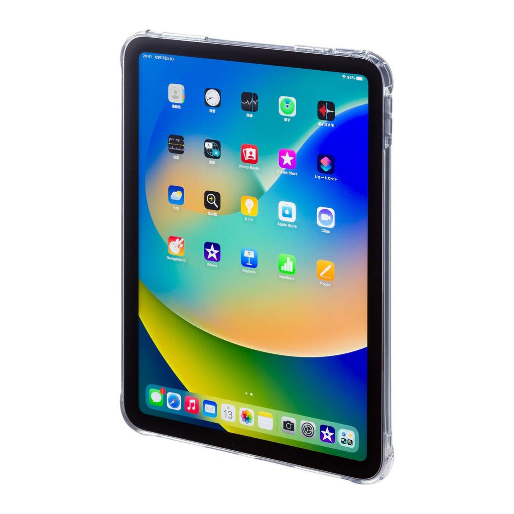 SANWA SUPPLY 10. Nesil iPad için Şeffaf Sert Kılıf PDA-IPAD1902CL (10.9 inç)