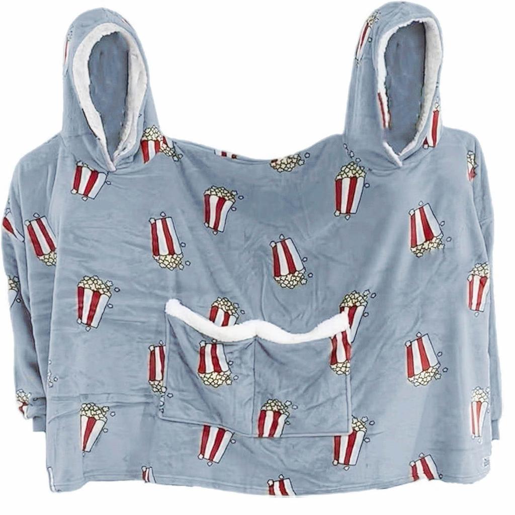 Paar Kleid Frühling Quirky Popcorn Paar Doppel Einteiliges Pullover Pyjamas Einteiliges Kapuzenpullover Freundinnen