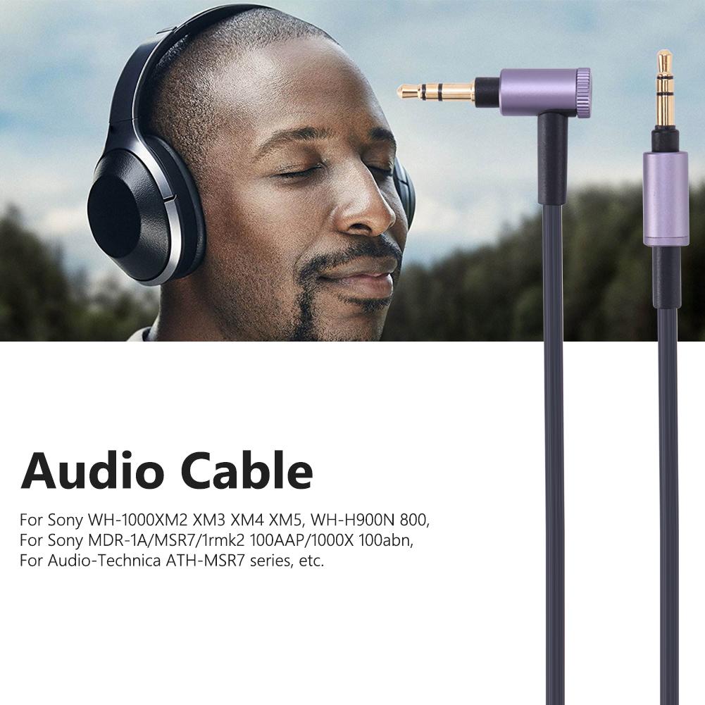 3,5mm jack audio kabel Aux kabel samec do samce pro sluchátka Sony WH-1000XM5 XM4 XM3/WH-H900N H800 ATH-MSR7 sluchátka