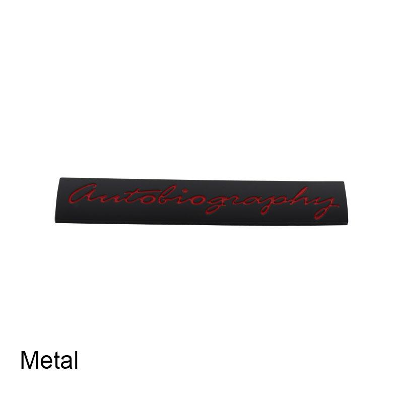 3D Premium Autobiography for car Hood Fender trunk Rear Bonnet Nameplate Decal Emblem Badge Sticker