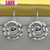 925 Sterling Silver Circle Spiral Earring Jewelry