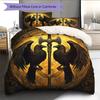 Crow  Pattern Bedding Quilt Set  Home Decoration  Gift (1 * Duvet Cover + 2 * Pillowcase, Without Core)