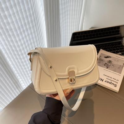2025 Spring and Summer New Women's Bags Niche Style Lock Small Square Bag Shoulder Messenger Bag To Create a Trendy and Advanced Sense