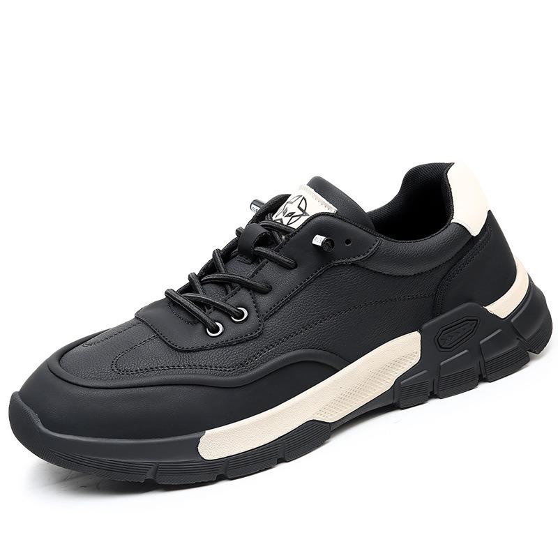 Men's shoes are versatile, high-end, trendy leather shoes, men's genuine leather retro soft-soled sports and leisure shoes