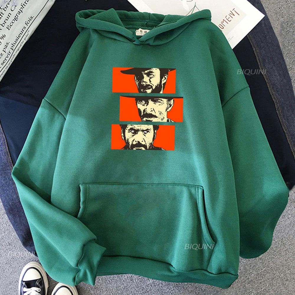 The Good The Bad and Ugly Hoodies Long Sleeve Winter Hooded Pullovers TV Series Graphic Printing Sweatshirts Tops