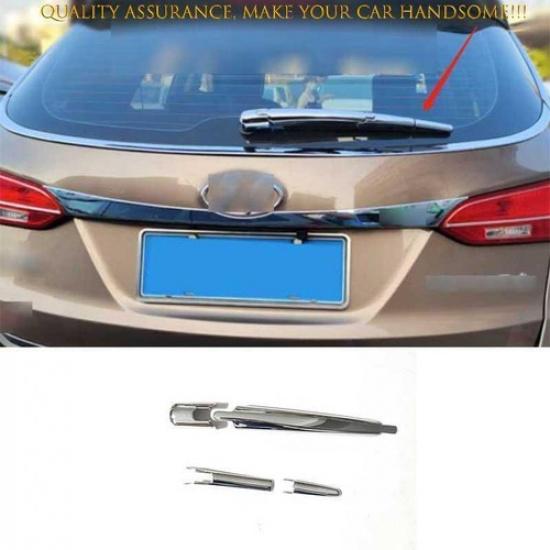 For Hyundai Santa Fe Glossy Chrome Tail Rear Window Wipers Cover Trim 2013-2018