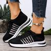 Inner Increase of Autumn New Flying Weave Women's Single Shoes Slimming Muffin-sole Women's Casual Shoes